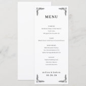 Elegant Black and White Menu メニュー (正面/裏面)