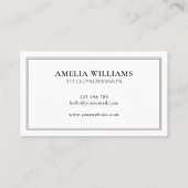 Elegant Black and White Minimalist Professional 名刺 (裏面)