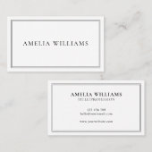 Elegant Black and White Minimalist Professional 名刺 (正面/裏面)