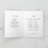Elegant black and white monogram wedding  プログラム (内部)