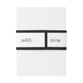 Elegant Black and White Monogram Wedding  招待状ベリーバンド (裏面例)