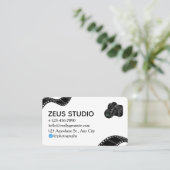 Elegant Black and White Photography Visiting Card 名刺 (スタンド正面)