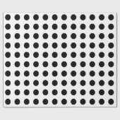 Elegant Black and White Polka Dots Pattern ラッピングペーパー (フラット)