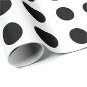 Elegant Black and White Polka Dots Pattern ラッピングペーパー (ロールコーナー)