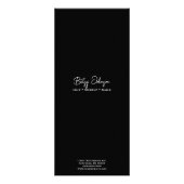 Elegant Black and White Price List Rack Card ラックカード (裏面)