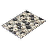 Elegant Black and White Pumpkins ノートブック (左側)