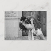 Elegant Black and White QR Code Modern Wedding 出欠カード (裏面)