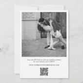 Elegant Black and White QR Code Modern Wedding 招待状 (裏面)