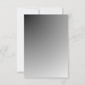 Elegant Black And White RSPV Card 出欠カード (裏面)