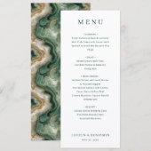 Elegant Black and White Serif Wedding Menu メニュー (正面/裏面)