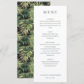 Elegant Black and White Serif Wedding Menu メニュー (正面/裏面)