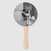 Elegant Black and White Simple Modern Wedding ハンドファン (裏面)