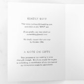 Elegant Black and White Simple Modern Wedding 三つ折り招待状 (内部最初)