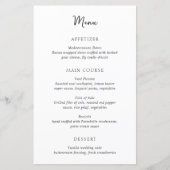 Elegant Black and White Simple Modern Wedding Menu (正面)