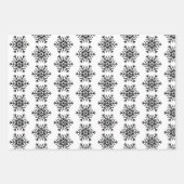 Elegant Black and White Snowflake ラッピングペーパーシート (正面)