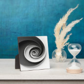 Elegant Black and White Spiral Abstract Design,  フォトプラーク (インサイチュ)