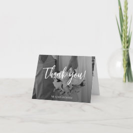 Elegant Black And White Thank You Card サンキューカード