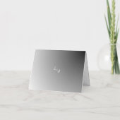 Elegant Black And White Thank You Card サンキューカード (裏面)