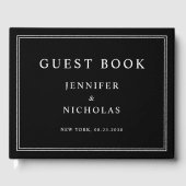 Elegant Black And White Wedding ゲストブック (正面)