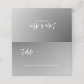 Elegant Black And White Wedding プレイスカード (外部開封)