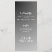 Elegant Black And White Wedding プログラム (裏面)