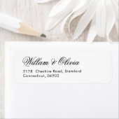 Elegant Black and White Wedding  ラベル (インサイチュ)