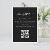 Elegant Black and White Wedding 出欠カード (スタンド正面)