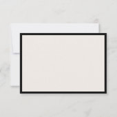 Elegant Black and White Wedding 出欠カード (裏面)