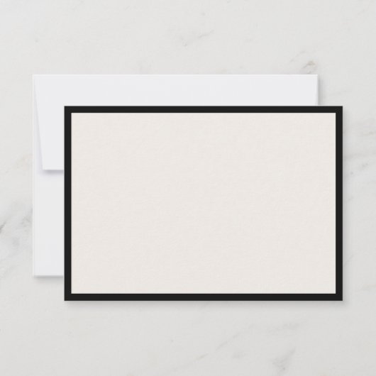 Elegant Black and White Wedding 出欠カード (裏面)