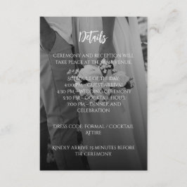 Elegant Black and White Wedding Enclosure Card エンクロージャーカード