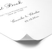 Elegant Black and White Wedding Guest Book  ポスター (角)