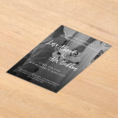 Elegant Black And White Wedding Invitation アクリル招待状 (レイダウン)