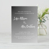Elegant Black And White Wedding Invitation 2.0 招待状 (スタンド正面)