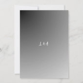 Elegant Black And White Wedding Invitation 2.0 招待状 (裏面)