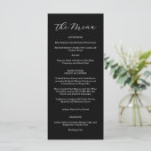 Elegant Black And White Wedding Menu  メニュー (スタンド正面)