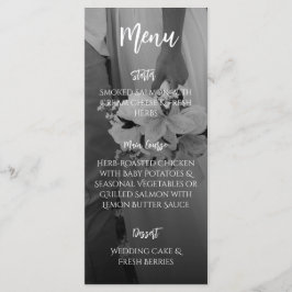 Elegant Black And White Wedding Menu メニュー
