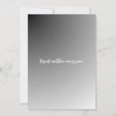Elegant Black And White Wedding Save the Date Card 招待状 (裏面)