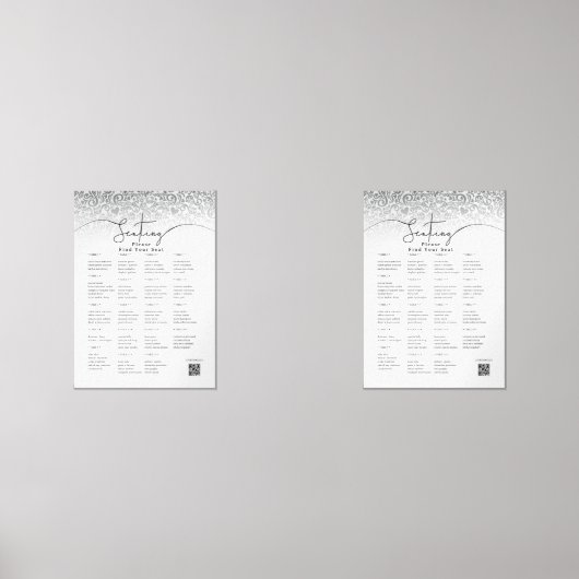 Elegant Black and White Wedding Seating Char (正面)