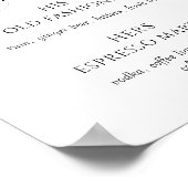 Elegant Black and White Wedding Signature Drinks ポスター (角)