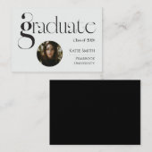 Elegant black bold typography 名刺 (正面/裏面)