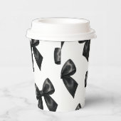 Elegant Black Bow Birthday 紙コップ (右)