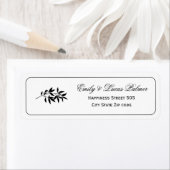 Elegant black branch and border formal wedding ラベル (インサイチュ)