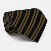 Elegant black &brown stripes groomsmen wedding ネクタイ (ロール)