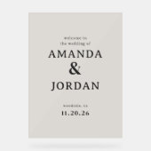 Elegant Black Calligraphy アクリルサイン (正面)