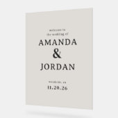 Elegant Black Calligraphy アクリルサイン (傾斜)