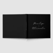 Elegant Black Calligraphy ゲストブック (全面)