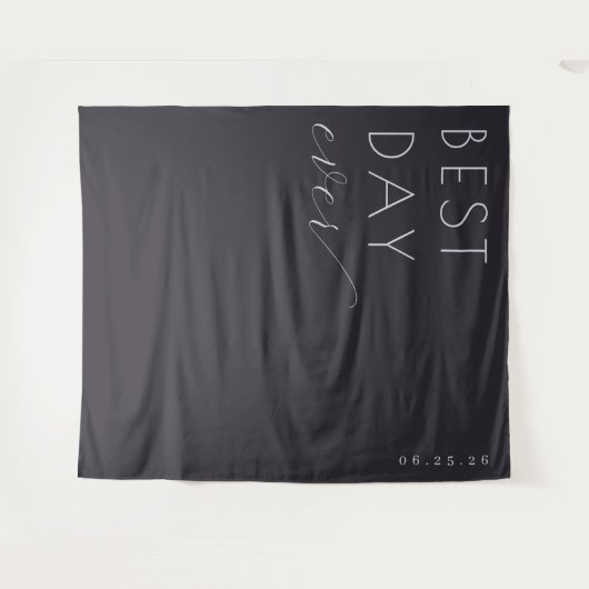 Elegant Black Calligraphy タペストリー (正面(横))