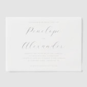 Elegant Black Calligraphy ベラム紙招待状 (正面)