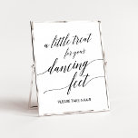 Elegant Black Calligraphy Dancing Feet Sign ポスター<br><div class="desc">This elegant black calligraphy dancing feet sign is perfect for a simple wedding. The neutral design features a minimalist poster decorated with romantic and whimsical typography.</div>