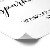 Elegant Black Calligraphy Let Love Sparkle Sign ポスター (角)